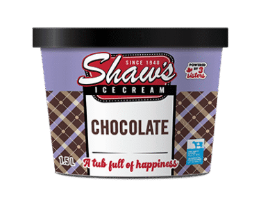 shaw's chocolate ice cream tub
