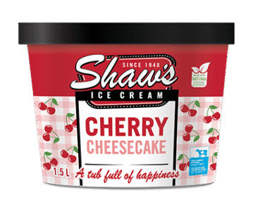 shaw's ice cream cherry cheesecake take home tub