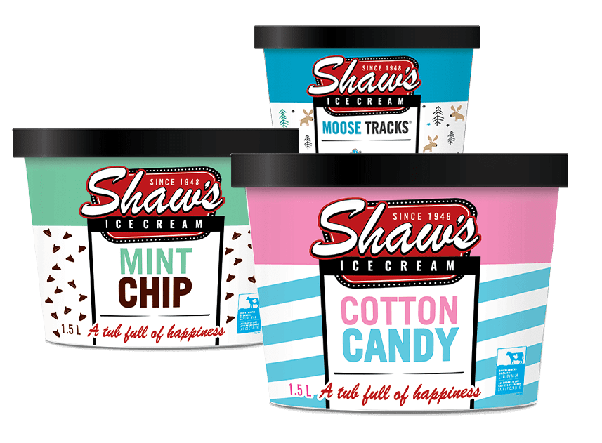 shaw's ice cream various tub flavours