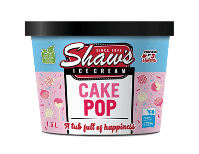 shaw's cake pop ice cream tub