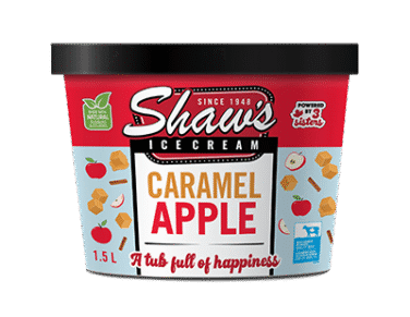 shaw's caramel apple ice cream tub