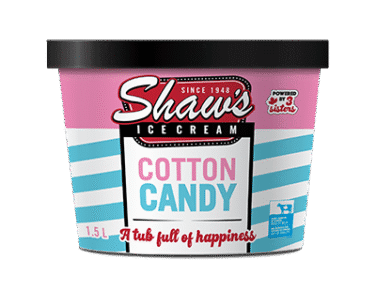 shaw's cotton candy ice cream tub