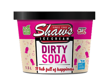 shaw's dirty soda ice cream tub