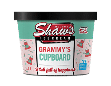 shaw's grammy's cupboard ice cream tub