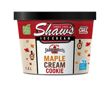 shaw's maple cream cookie ice cream tub