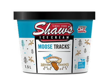 shaw's moose tracks ice cream tub