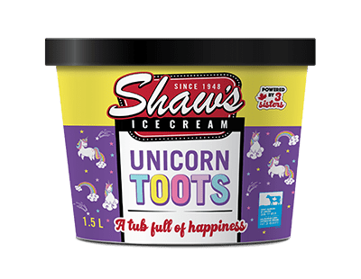 shaw's unicorn toots ice cream tub